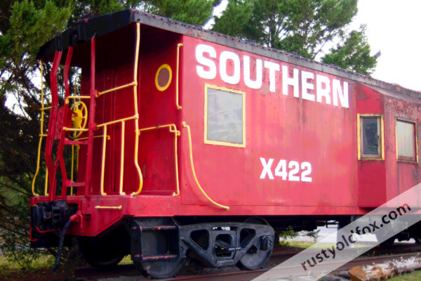 photo of old train caboose