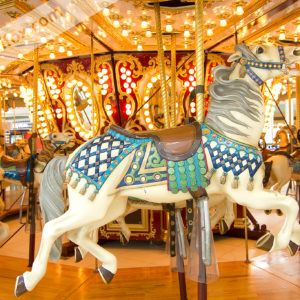 photo of carousel horse