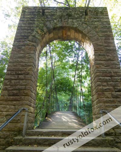 photo of swinging bridge entry